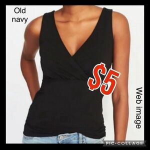 Old Navy black v-nack maternity/nursing tank top